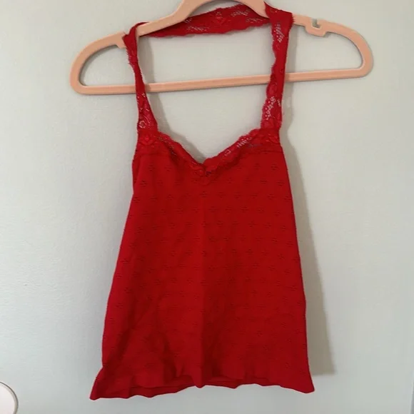 NWOT Free People Intimately Eyelet Seamless Halter Top Size M/L - Picture 6 of 9